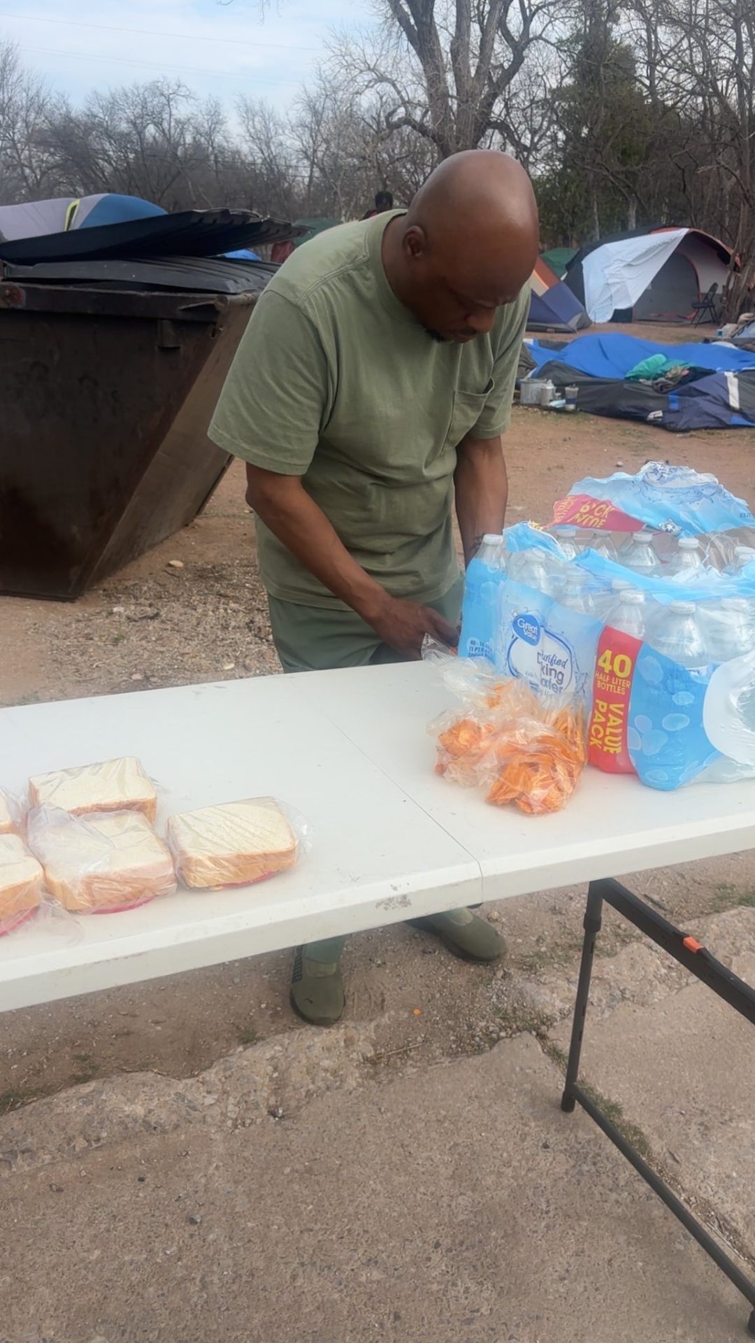 Serving meals at outreach events